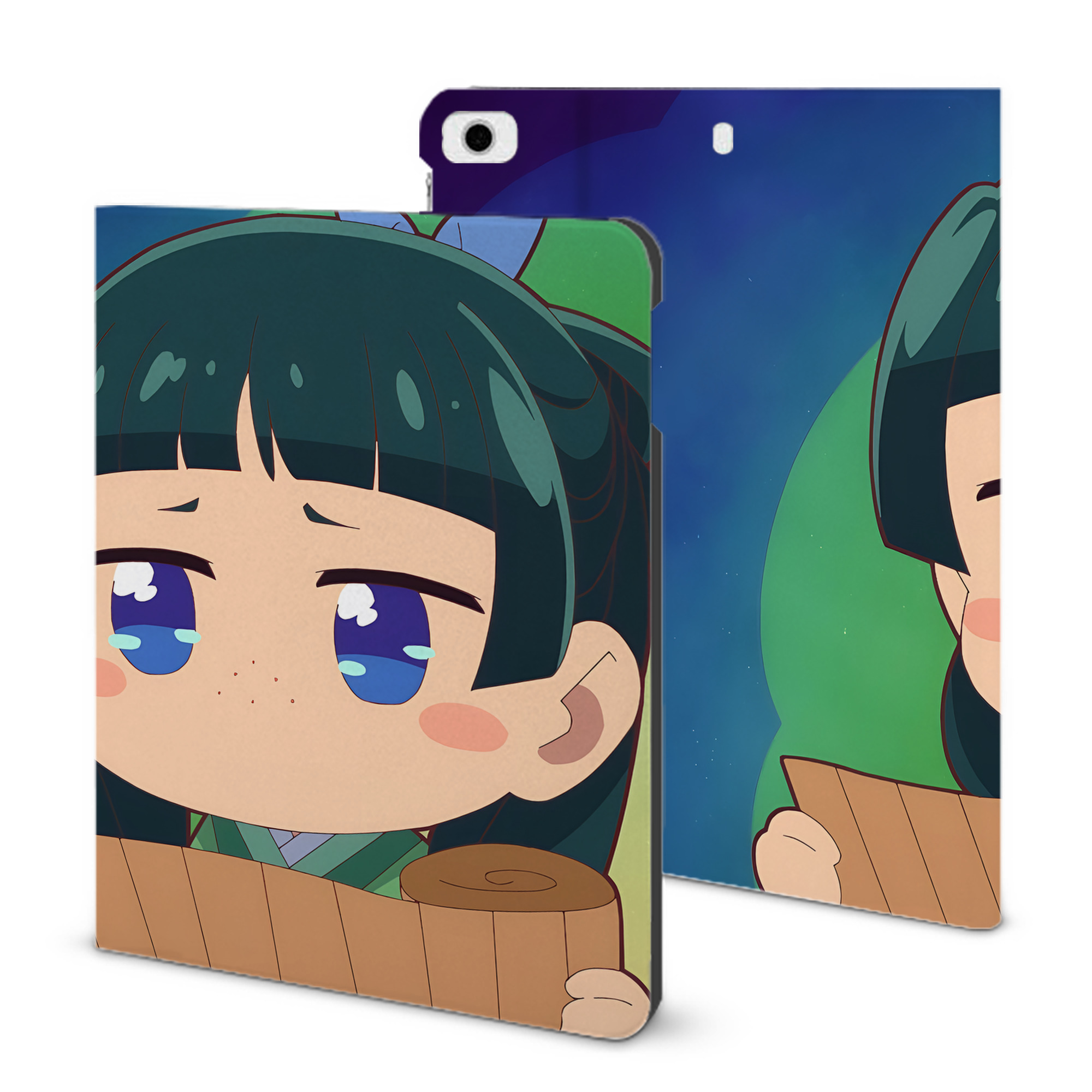 （画像用） 薬屋のひとりごと The Apothecary Diaries IPad ケース ブック型 PUレザー TPU 耐衝撃 軽量 薄型 ペン収納なし 全面保護 IPad 各モデル対応